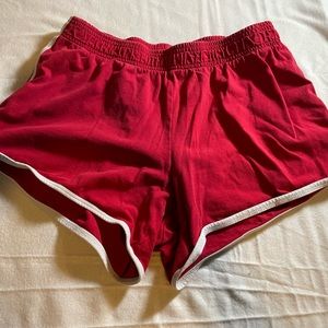 Red Booty shorts.